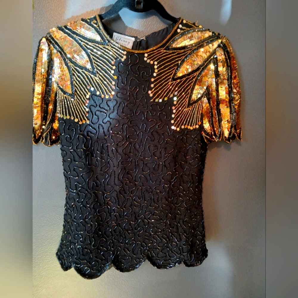 Vintage sequined top